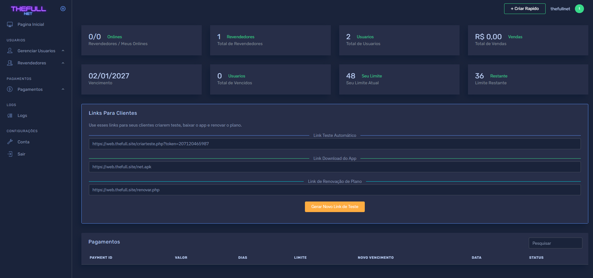 PAINEL ATLAS SSH VPN